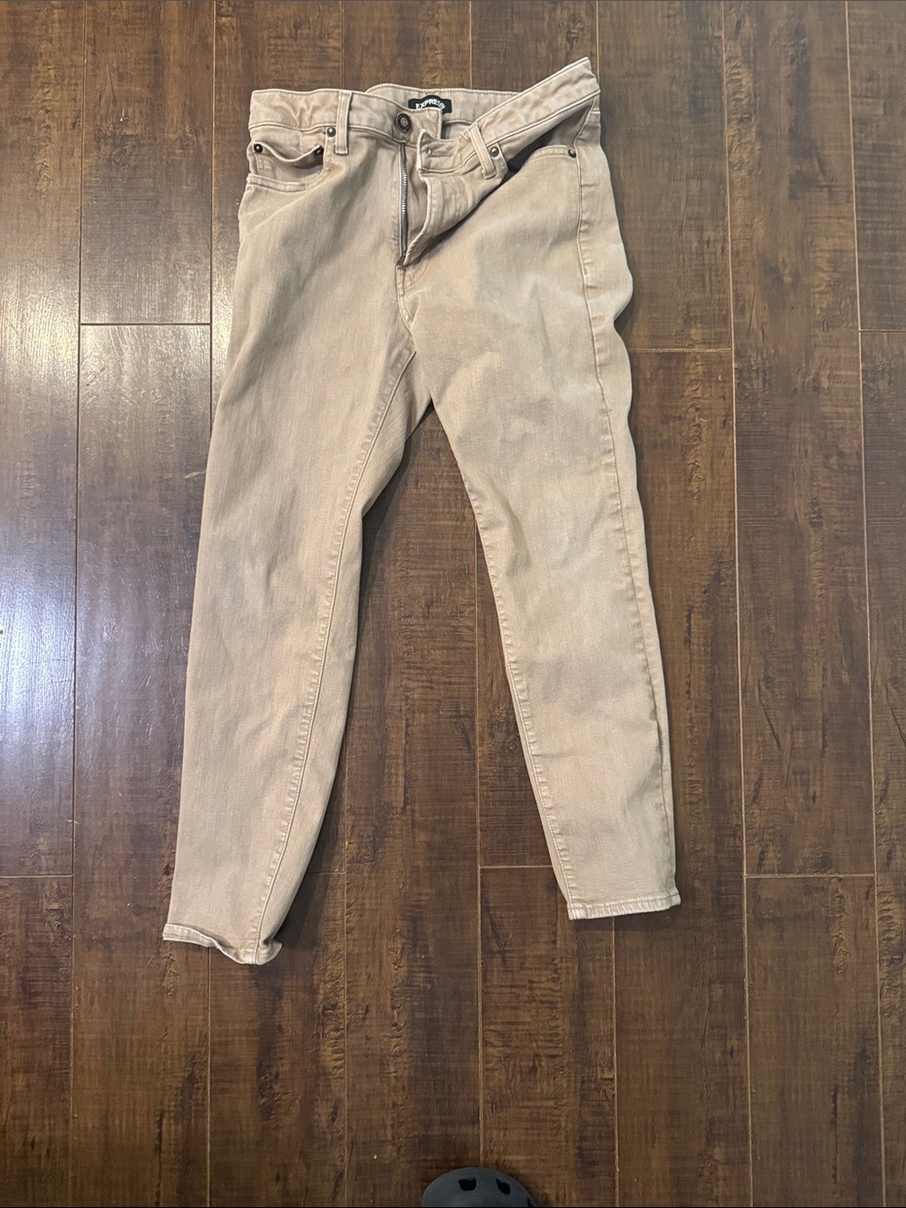 Express Khaki Straight-Leg Jeans